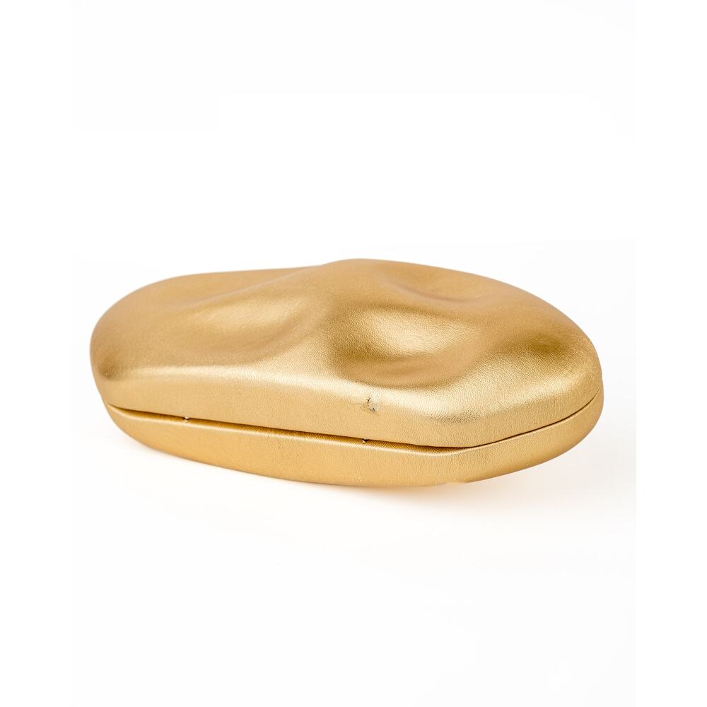Cult Gaia Caldera Clutch Brass Metallic Leather Sculptural Minaudière Bag $598 - Picture 13 of 16